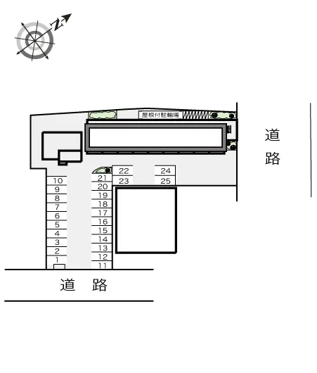 ★手数料０円★草津市草津町　月極駐車場（LP）